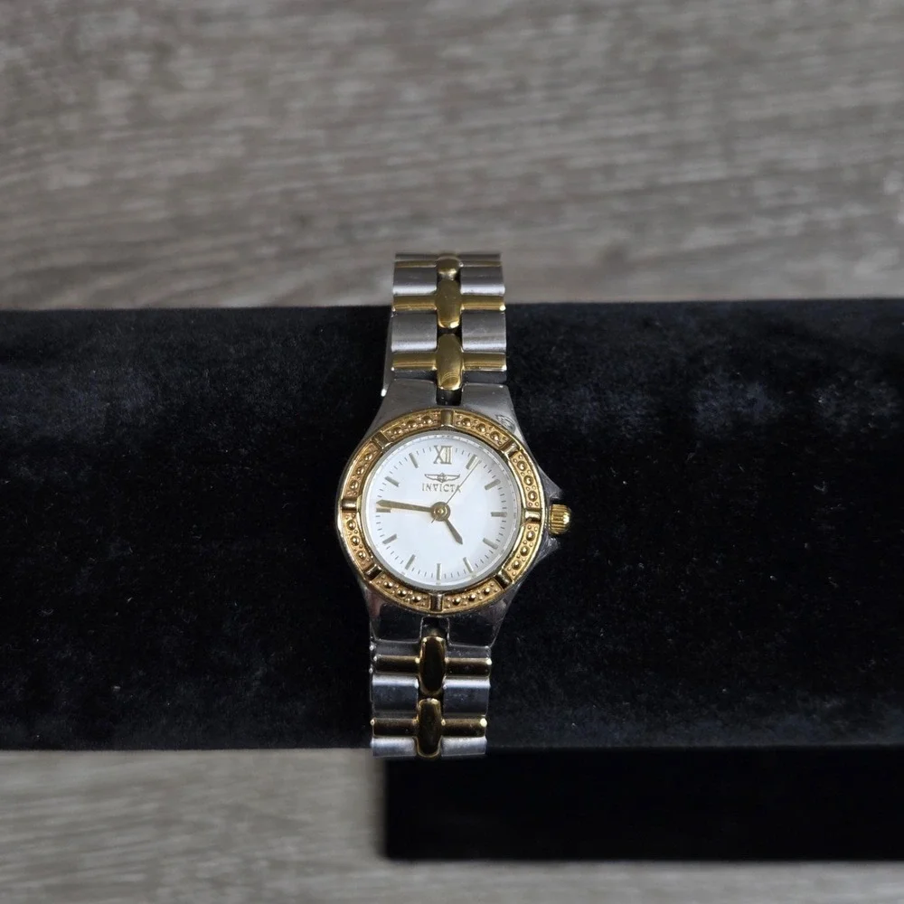 Invicta Wildflower Women's Two-Tone Gold Silver Quartz Watch White Dial